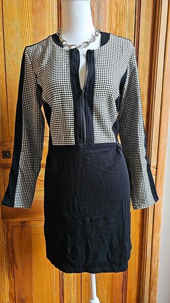 Robe noire vichy à carreaux M/L