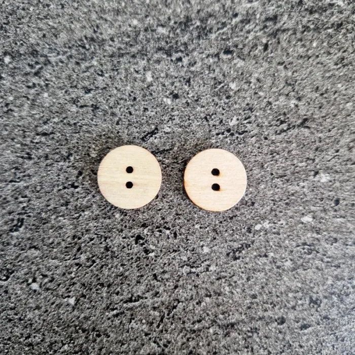 Lot de 2 boutons en bois vintage - photo numéro 2
