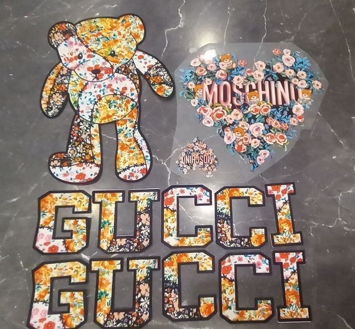 Patch et thermocollant moschino et gucci
