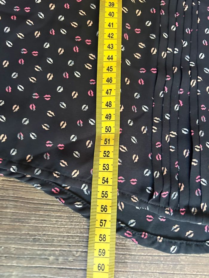 Haut blouse noir fluide col Claudine rose tunique pimkie - taille s - photo numéro 8