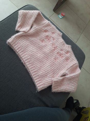 Pull rose fleuri DPAM