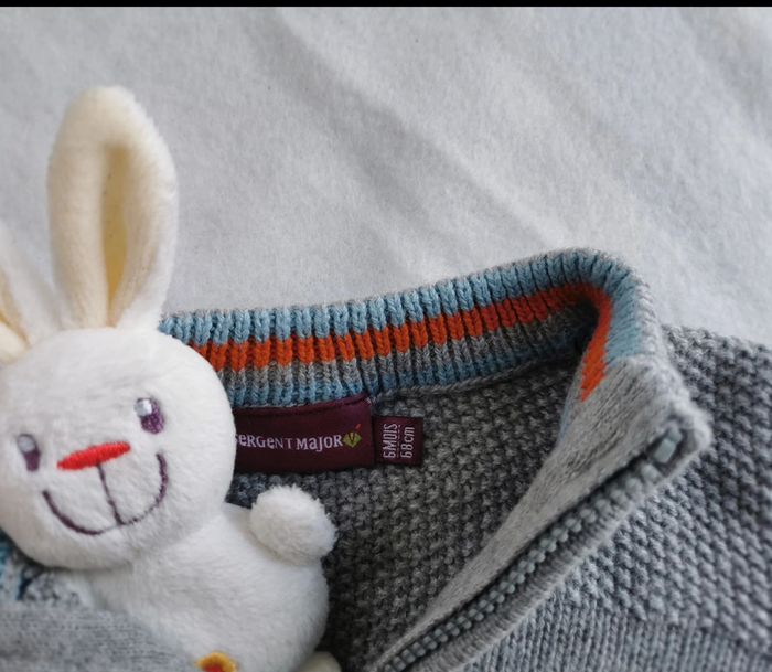 Pull 👣 20 % laine, sergent major, 6 mois - photo numéro 8