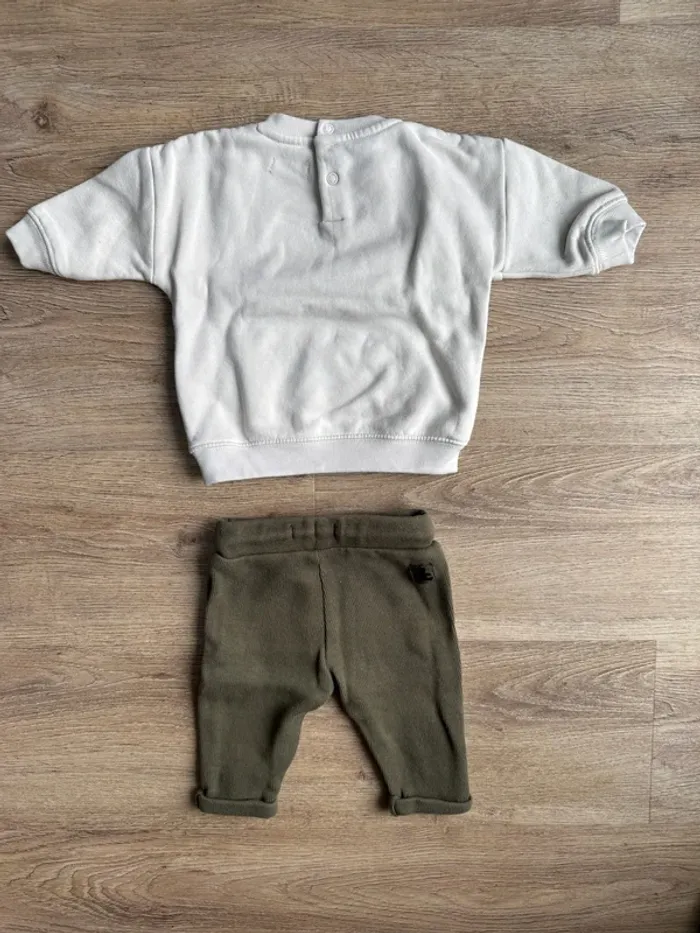 Pantalon et pull Lulu Castagnette 3 mois très bon etat ensemble réduction lot bébé garçon - photo numéro 2