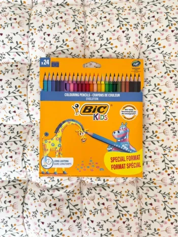 24 crayons de couleurs, Bic