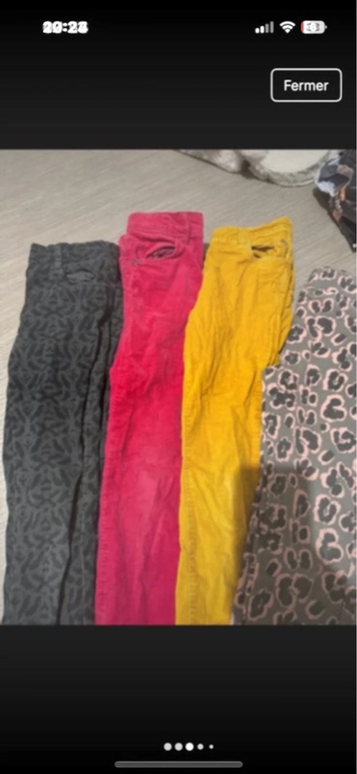 Lot 4 pantalons dpam velour - photo numéro 2