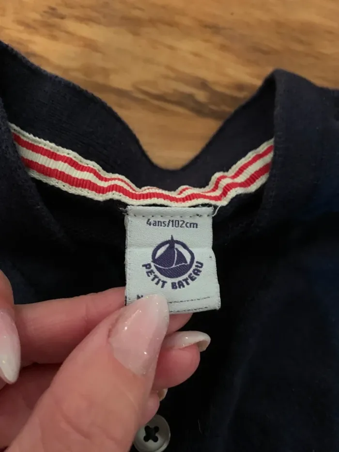 Gilet petit bateau avec coudières taille 4 ans - photo numéro 3