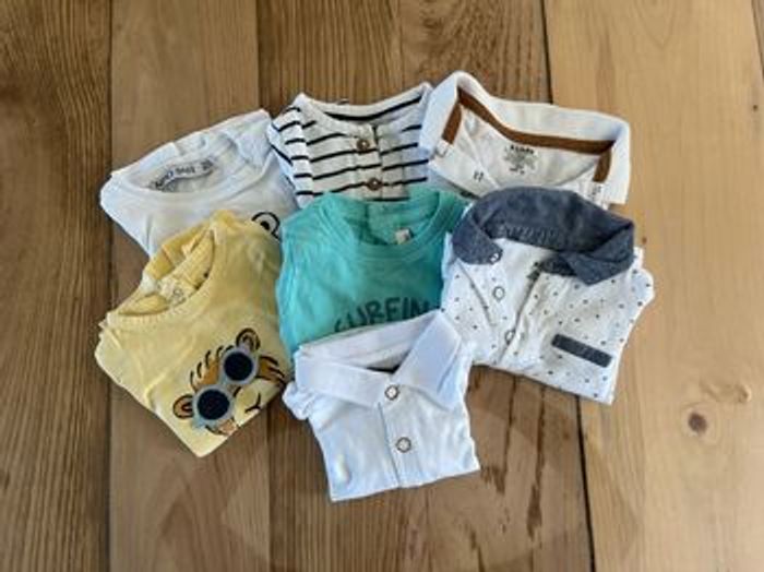 Lot de tee-shirts/ polos garçon 3 mois
