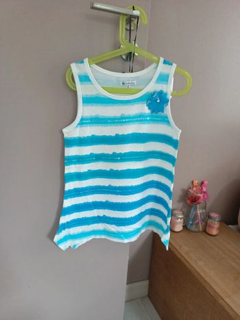 Tunique bleu turquoise taille 8 ans