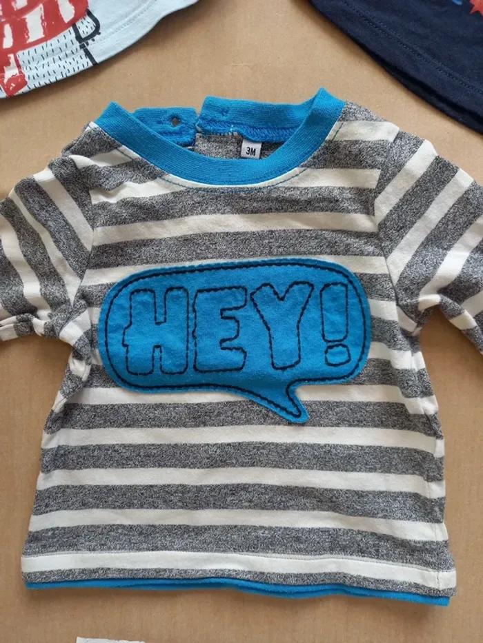 Lot 3 T-Shirts ML 3 mois - photo numéro 4