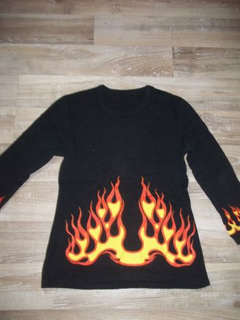 T-shirt noir feu (TS1)