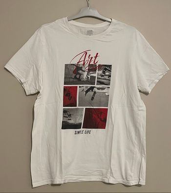 T-shirt blanc imprimé - Taille M