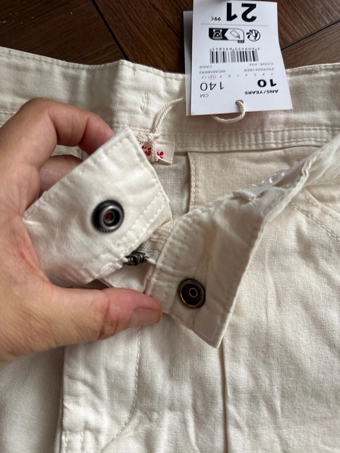 Short taille 10 ans crème - photo numéro 6