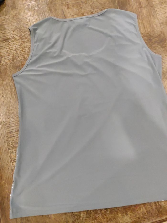 Débardeur grande taille sequins argentés taille XL - photo numéro 5