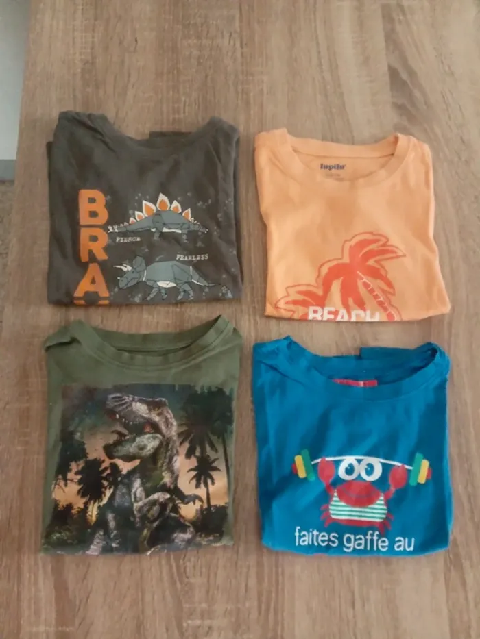 đčlot de tee shirt manche courte 6 ans đč