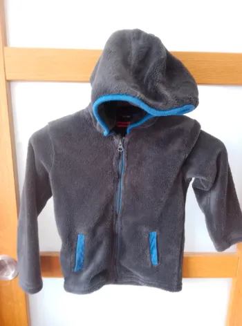 Gilet zippé à capuche polaire - garçon 5 ans