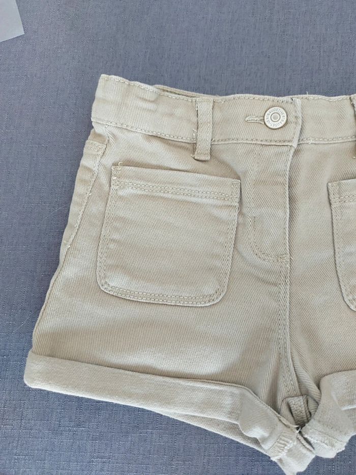 Short jeans Kaki Vertbaudet 6 ans - photo numéro 2