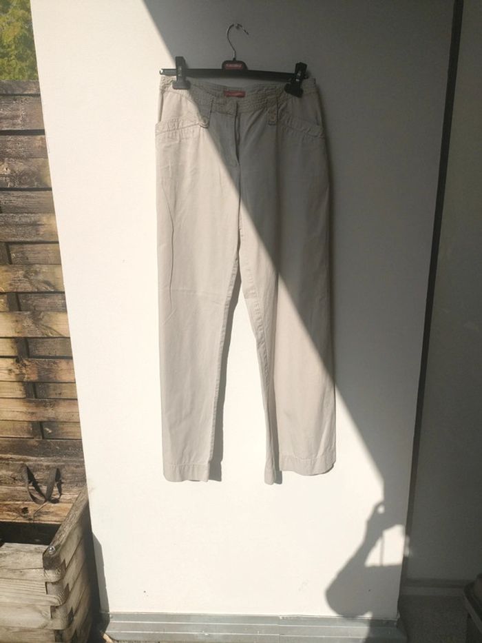 pantalon large taille haute Manoukian 38 40 - photo numéro 5