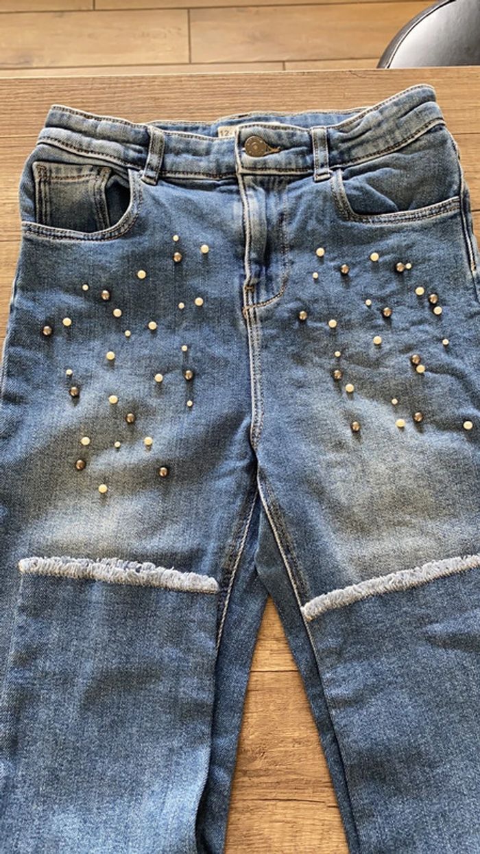 Jean mom avec perles - photo numéro 4