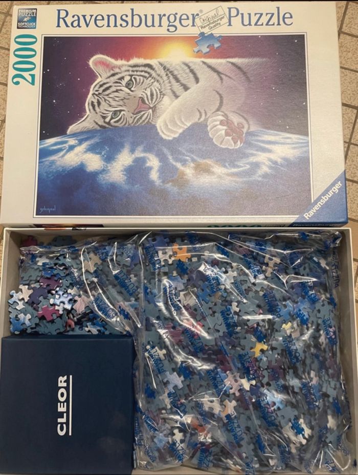 Puzzle 2000 pièces tigre blanc - photo numéro 2