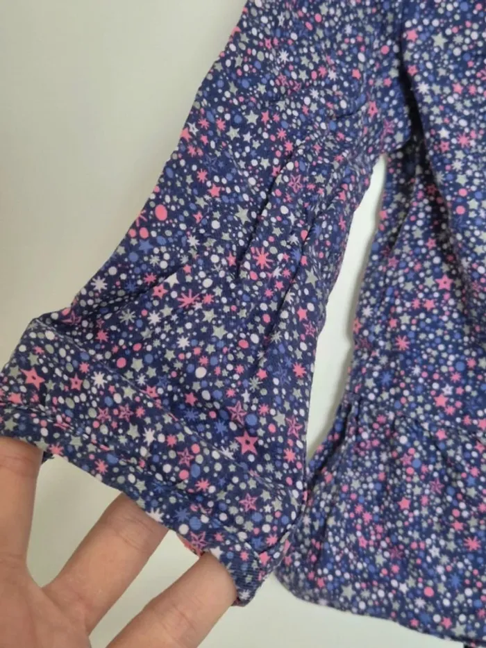 Belle blouse Sergent major 18 mois 80 cm chemise à boutons violettes - photo numéro 5