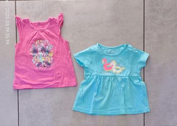 Lot de 2 tee shirt été fille - 24 mois