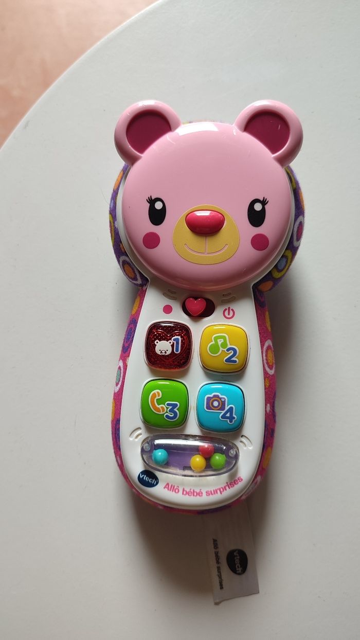 Téléphone bébé/ téléphone bébé allo surprise rose