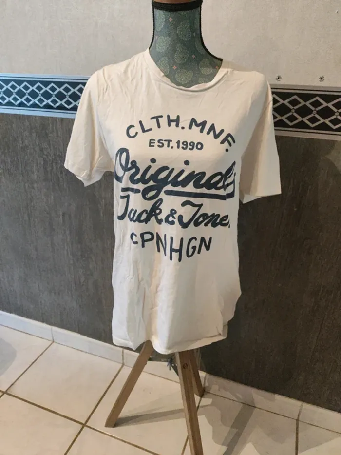Tee shirt blanc jack jones taille L