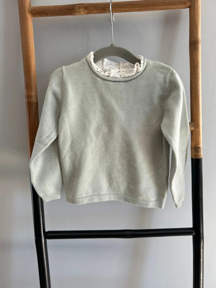 Pull maille avec col dentelle / Primark - 4 ans