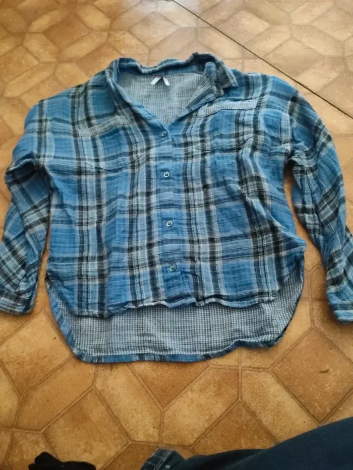Chemise bleu et argenté orchestra 8 ans
