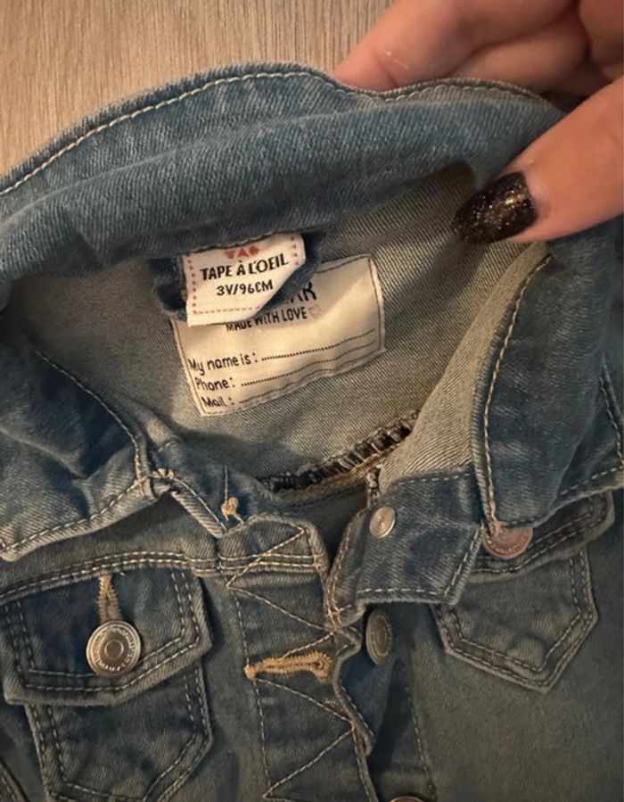 Veste en jean tape à l’œil 3ans - photo numéro 2