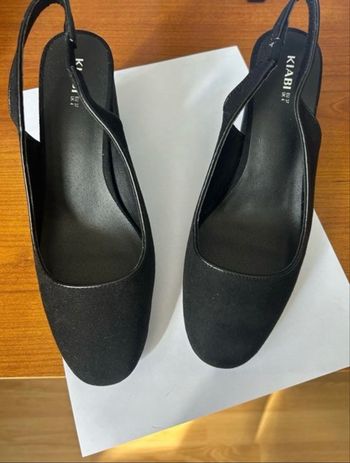 Chaussures noires en daim pour femme