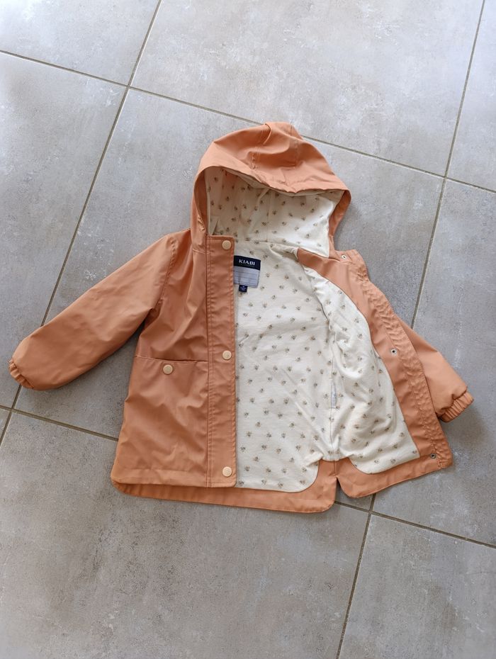 Veste coupe vent ciré capuche vieux rose 36 mois Kiabi - photo numéro 2
