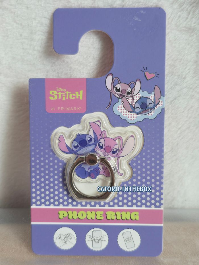 Anneau de téléphone / Phone Ring Disney Stitch & Angel