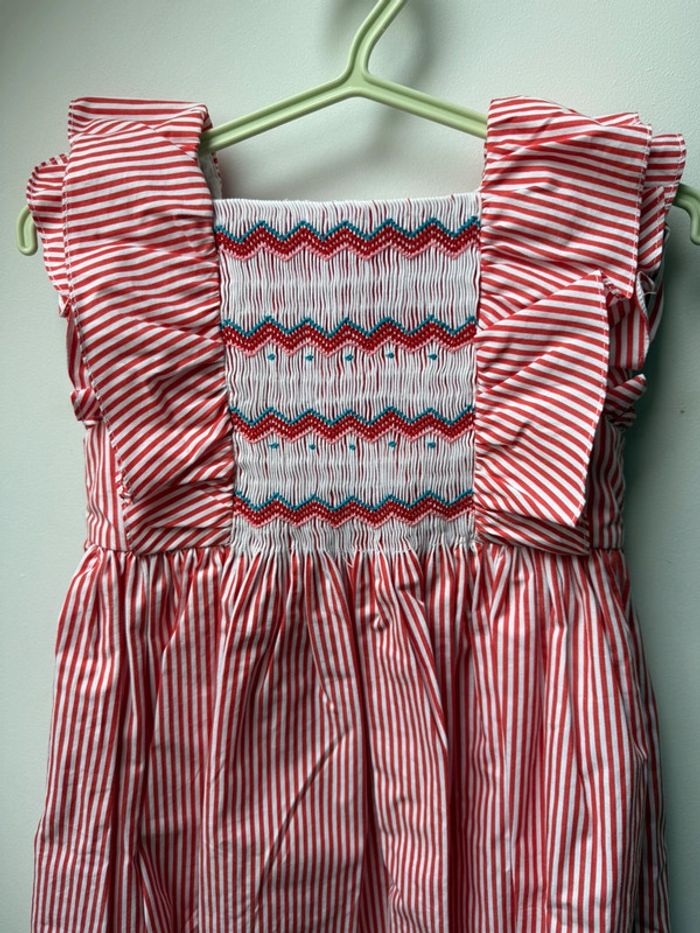 Robe rayée smock à volant 36 mois - photo numéro 2