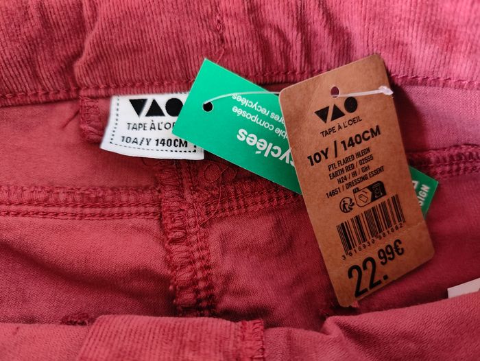 Pantalon framboise velours - photo numéro 3