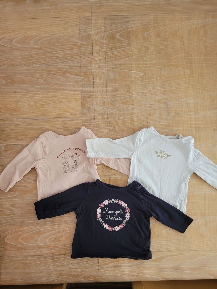 3 tee shirt manches longues