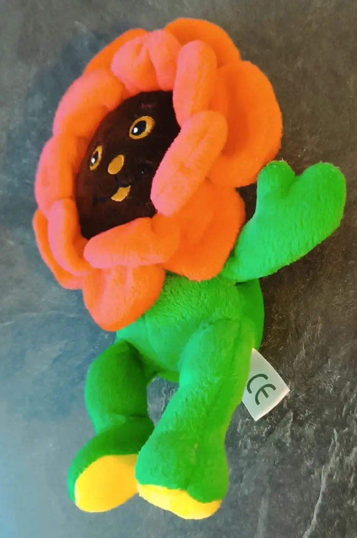 Peluche fleur verte et rouge - photo numéro 2