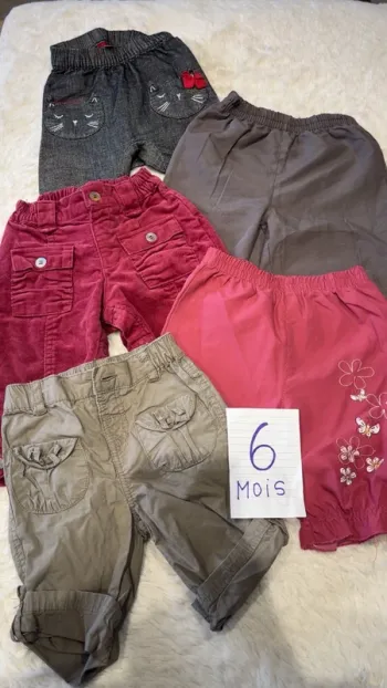 Lot pantalon 6 mois