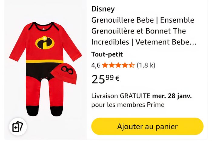 Déguisement Indestructibles 12 mois - photo numéro 5