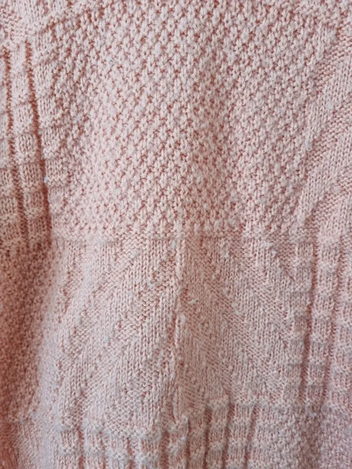 Pull over tricoté rose saumon vintage - photo numéro 19