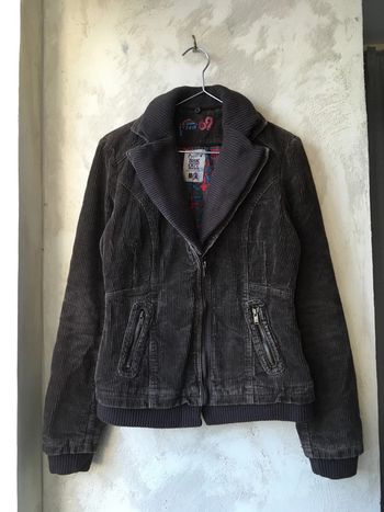 Veste en velours côtelé marron Bershka M