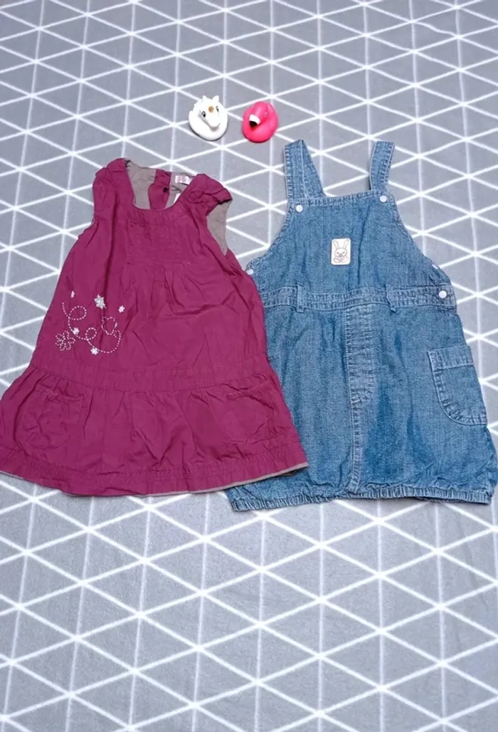 🦄 Lot 2  robes courtes, 23 mois