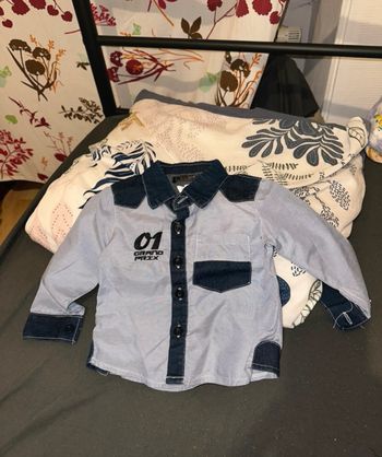 Chemise ML bb garçon taille 12mois🐼