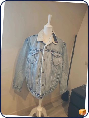 Veste en jean Levi's bleu clair fourré Xl homme