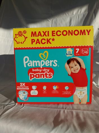 Pampers Pants Baby Dry T7 x62 15kgs + Prix Ferme