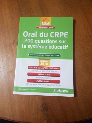 Oral du CRPE 200 Questions sur le système éducatif