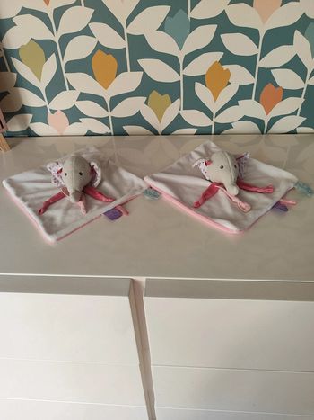 Doudou plat éléphant églantine baby nat