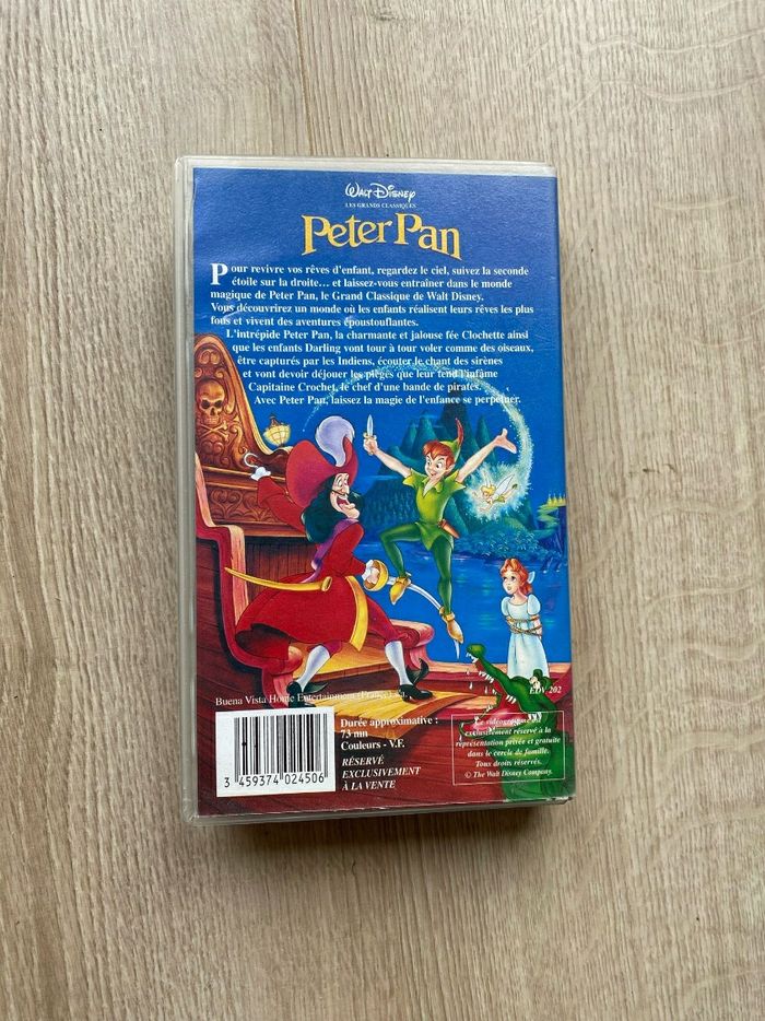 Disney Peter Pan Cassette Vidéo VHS Vintage Cinéma Collection Exclusive - photo numéro 3
