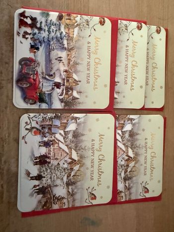 Lot de 5 cartes de vœux 