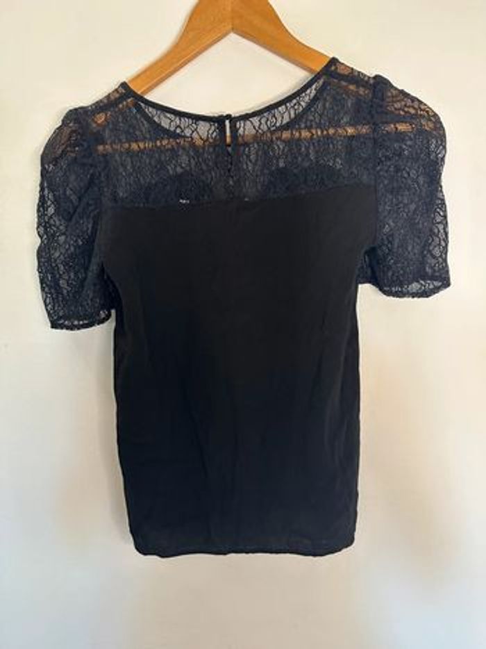 T-shirt Naf Naf noir taille34 peu porté - photo numéro 2